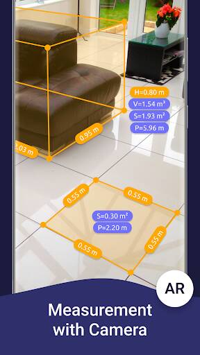 Screenshot From Our AR Ruler App: Tape Measure Cam Review