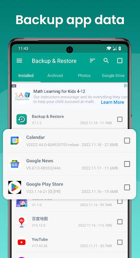 Screenshot From Our Backup and Restore - APP & SMS Review