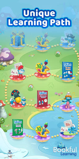 Screenshot From Our Bookful Learning: Smurfs Time Review