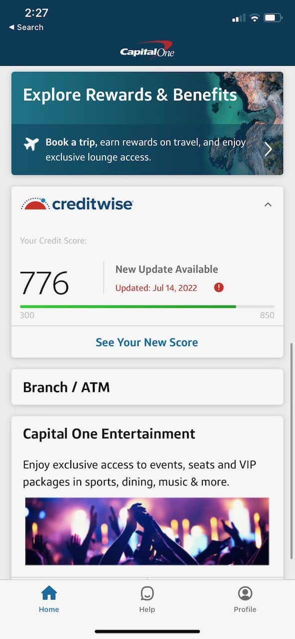 Screenshot From Our Capital One Mobile Review