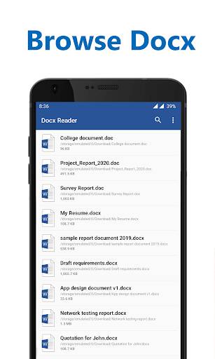Screenshot From Our Docx Reader - Word, Document,  Review