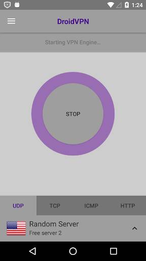 Screenshot From Our DroidVPN - Easy Android VPN Review