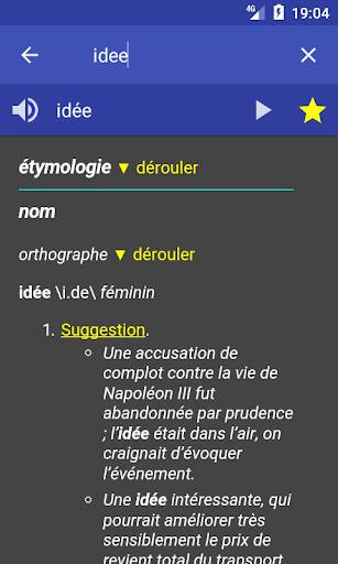 Screenshot From Our French Dictionary - Offline Review