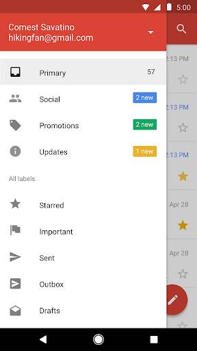 Screenshot From Our Gmail Go Review
