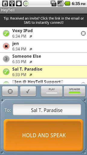 Screenshot From Our HeyTell Review