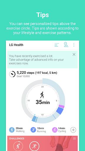 Screenshot From Our LG Health Review