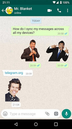 Screenshot From Our More Stickers For WhatsApp Review