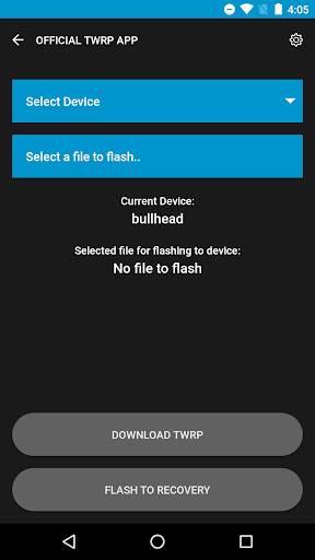 Screenshot From Our Official TWRP App Review