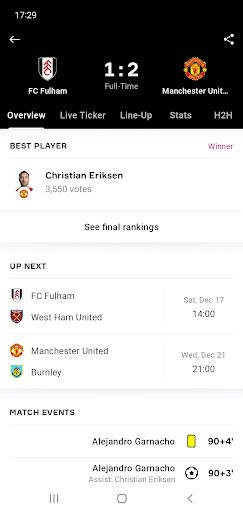 Screenshot From Our OneFootball - Soccer Scores Review