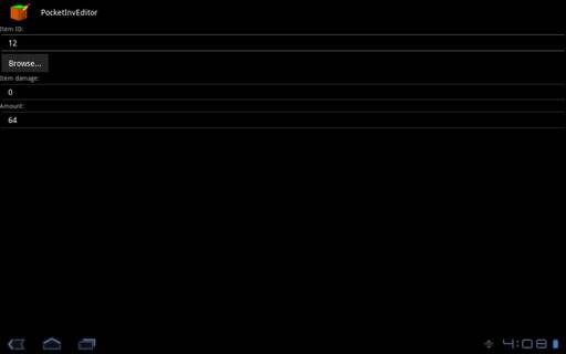 Screenshot From Our PocketInvEditor Review