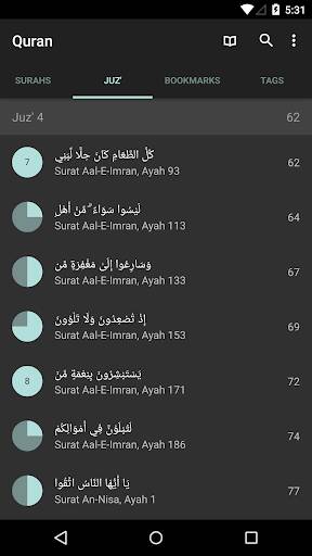 Screenshot From Our Quran for Android Review