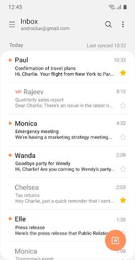 Screenshot From Our Samsung Email Review