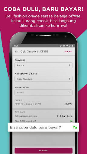 Screenshot From Our Sorabel - Belanja Baju, Coba D Review