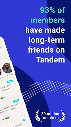 Screenshot From Our Tandem: Language exchange Review