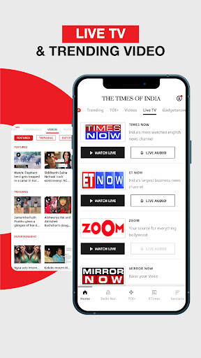 Screenshot From Our Times of India - News App Review