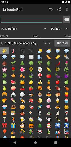 Screenshot From Our Unicode Pad Review