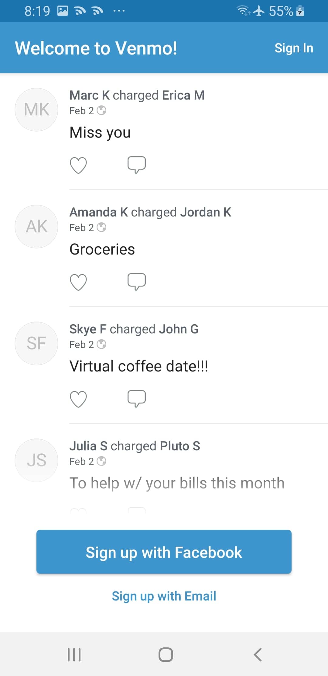 Screenshot From Our Venmo Review