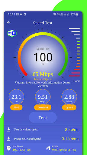 Screenshot From Our WiFi, 5G, 4G, 3G speed test Review