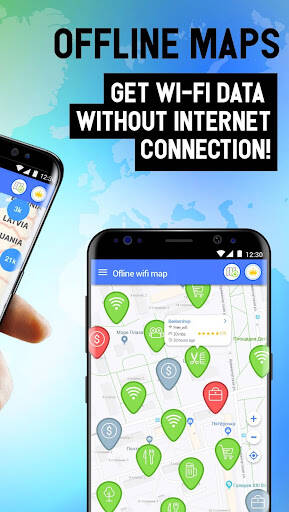 Screenshot From Our WiFi App: passwords, hotspots Review