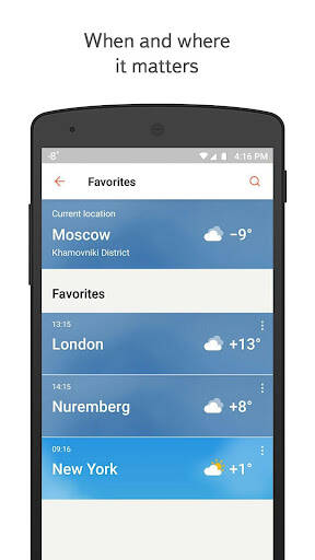 Screenshot From Our Yandex Weather Review